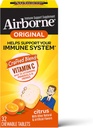 Gaisā pārnēsāts vitamīns C 1000mg (par apkalpojošo) Citrus chewable tabletes (32 Skaits kastītē), lipekļa-bez Imūnās atbalsta papildinājums, ar vitamīniem A C E, ZINC, Selenium, Echinacea & Ginger, Antioksidanti
