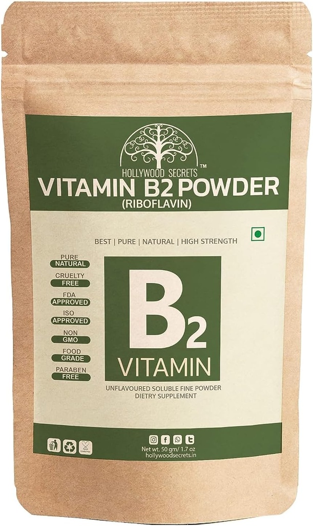 Nutranix BHM vitamīns B2 Riboflavīna pulveris 50gm