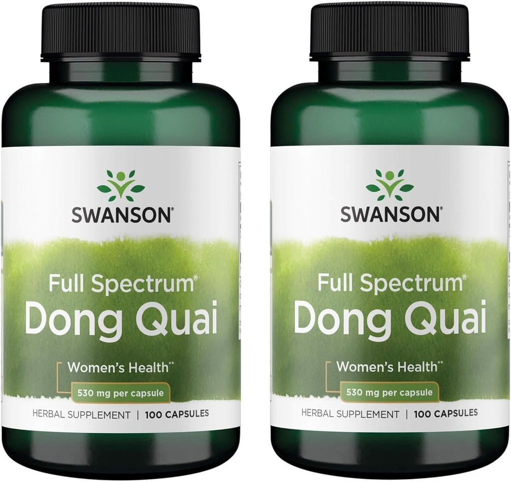 Swanson Dong Quai 530 Milligrams 100 kapsulas (2 iepakojumi)