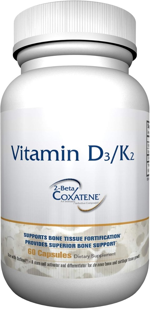 ZYCAL D3/K2 vitamīna papildinājums (60 kapsulas), uzlabot jūsu kaulu un locītavu veselību, Superior kaulu atbalsts, veicināt veselīgu funkciju, Boost Jūsu imūno sistēmu, ne-GMO, bez lipekļa
