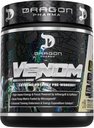 DRAGON PHARMA Venom Extreme potencial Pre-Workout, Laser Sharp Focus + enerģija, Intensīva veiktspēja, pierādītas sastāvdaļas pastiprinātai vazodilatācijai un izturībai (40 Servisi, Piña Colada)