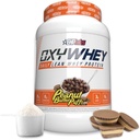 EHP Labs OxyWhey Sūkalu proteīns izolāts – 25g augsts proteīns, zems ogļhidrātu, bezcukura uztura aizstājējs – Lean Sūkalu pulveris muskuļu reģenerācijai – ne-GMO, bez lipekļa – 25 Serves – zemesriekstu sviesta biezeņi