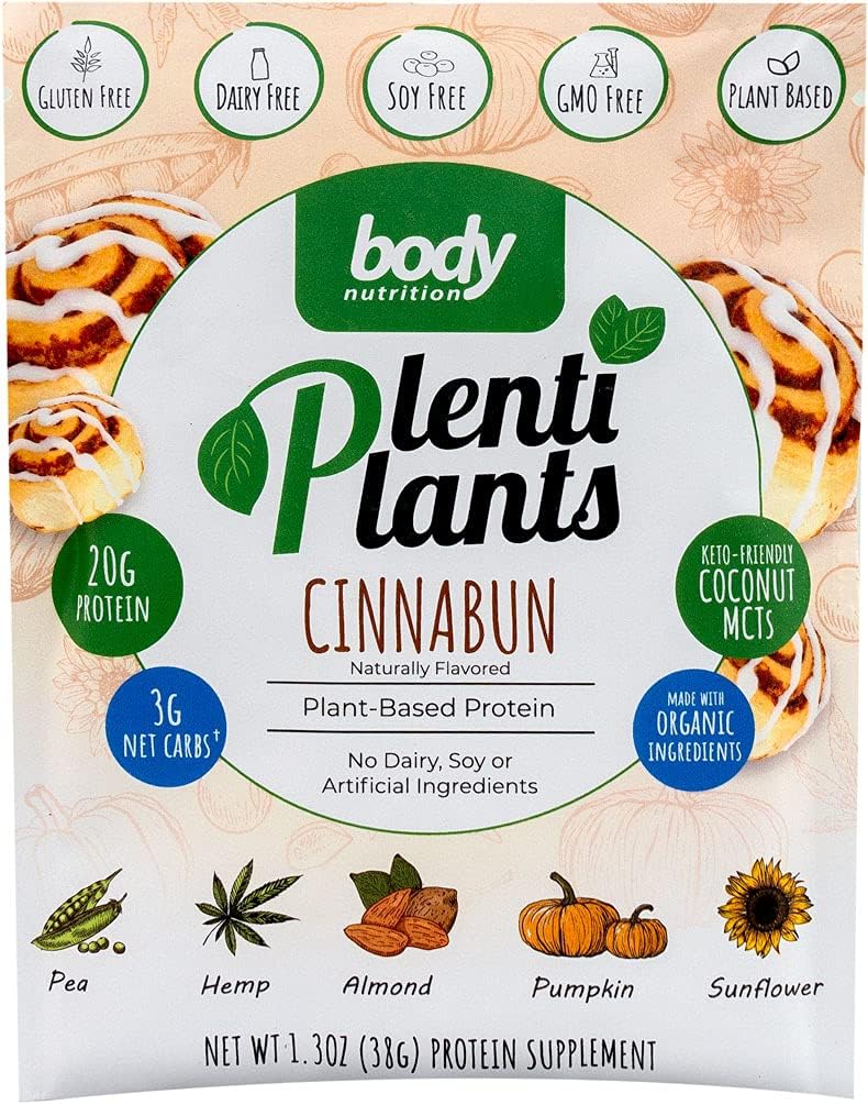 Body Nutrition Plentiplants Augu izcelsmes proteīns (CinnaBun, 38g)
