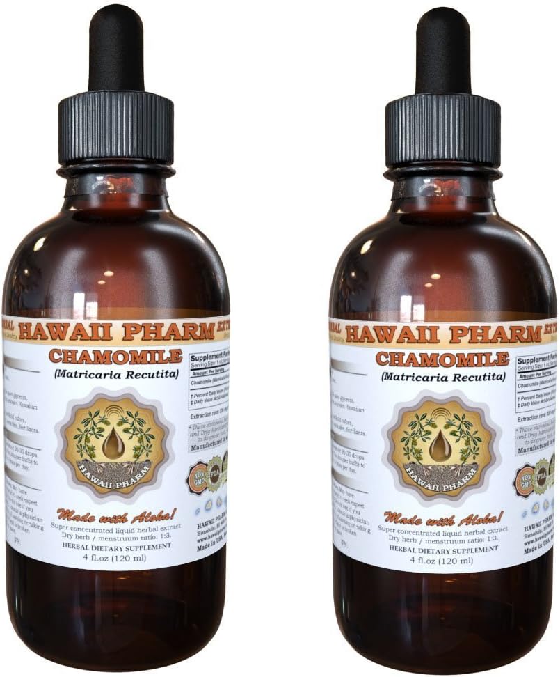 Kumelīšu šķidruma ekstrakts, organiskās kumelītes (Matricaria Recutita) Tincture papildinājums 2x4 oz