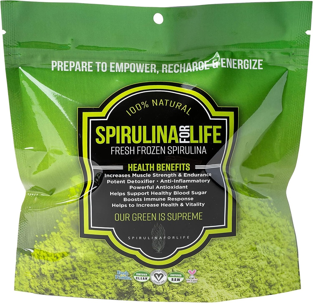 Spirulina 14 Stick Pack Day Supply Live Flash Saldēts 100% Pure Aug sārmainā ūdenī Audzēts un ASV Vispilnīgākais Super Food Natural Multivitamīnu