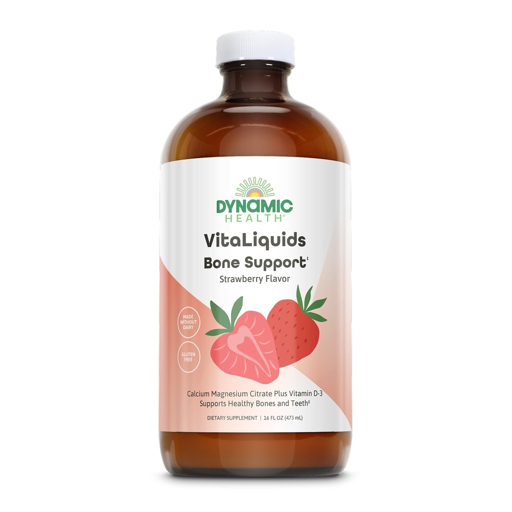 Mūža kaulu balsts, kalcija citrāts, magnija citrāts un D-3 vitamīns, relaksācija, kaulu un muskuļu atbalsta formula, viegla absorbcija, bez piena un glutēna, zemeņu uzlējums, aptuveni 32 Kalpojumi, 16 FL OZ