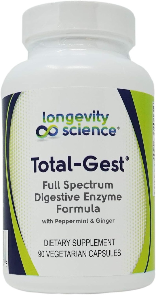 Ilgtermiņa zinātne: kopā Gest Full Spectrum Gremošanas enzīmu formula 90 Veģetārās kapsulas