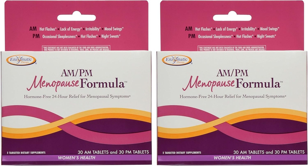 Dabas ceļš AM/PM Menopauzes Hormonu bezmaksas Formula Daytime Energy & Restful Miega, 60 Skaits, Pack of 2 (iepakojums May Vary)