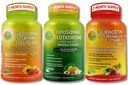 Liposomālais vitamīns C 1100mg Šķidrā gela kapsulas - Salokās kopā ar - Liposomālo Glutationu 500mg Papildinājums, Master Antioksidants & Detoksifikators & Quercetin ar Bromelain C vitamīnu un cinku