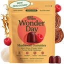 Augu cilvēki WonderDay Sēnes Gumijas - Lauvas Mane, Cordyceps, Chaga Sēņu Papildinājums, lai atbalstītu Imūnās sistēmas De-Stress Boost Mood & Enerģija pieaugušajiem Dabas, Vegan, ne-GMO (60 grāfs)