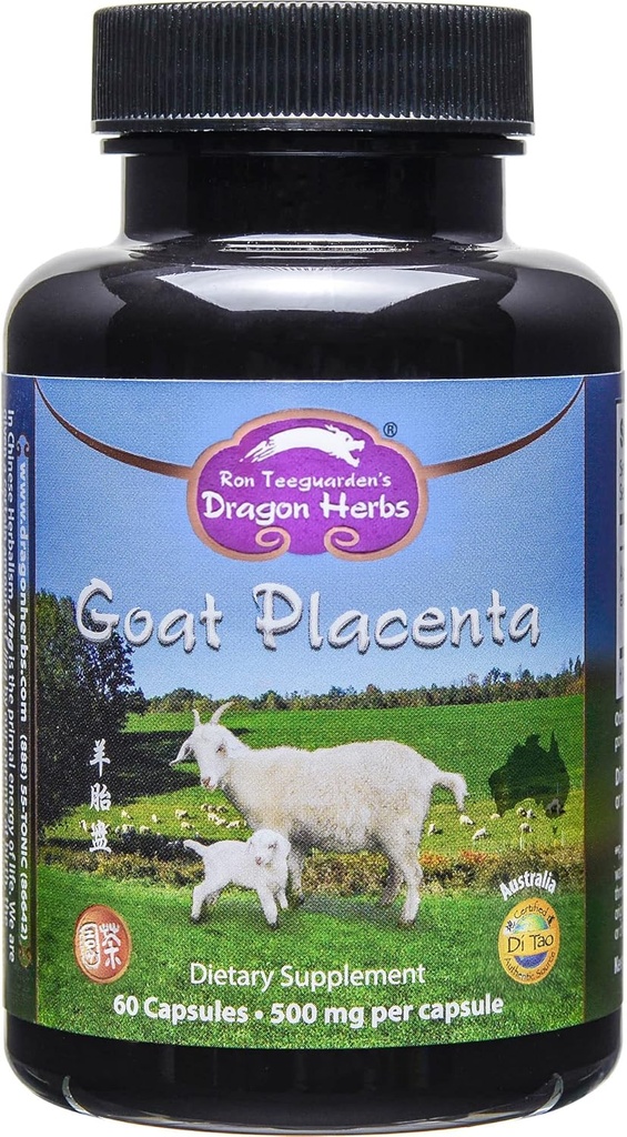Dragon Herbs - Kazas Placenta Kapsulas - 500 mg - 60 kapsulas