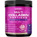 ZEBORA Multi kolagēna peptīdi Pulveris - hidrolizēts kolagēns tips I II III V X ar hialuronskābi, biotīns, C vitamīns - atbalsts ādas matu nagu locītavas, ne-GMO, nepārliesmo, Keto Friendly
