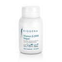 Biogena D vitamīns 2000 Vegan Formula - Saule D3 vitamīna papildinājums kalcija absorbcijai, imūnsupport - 60 kapsulas