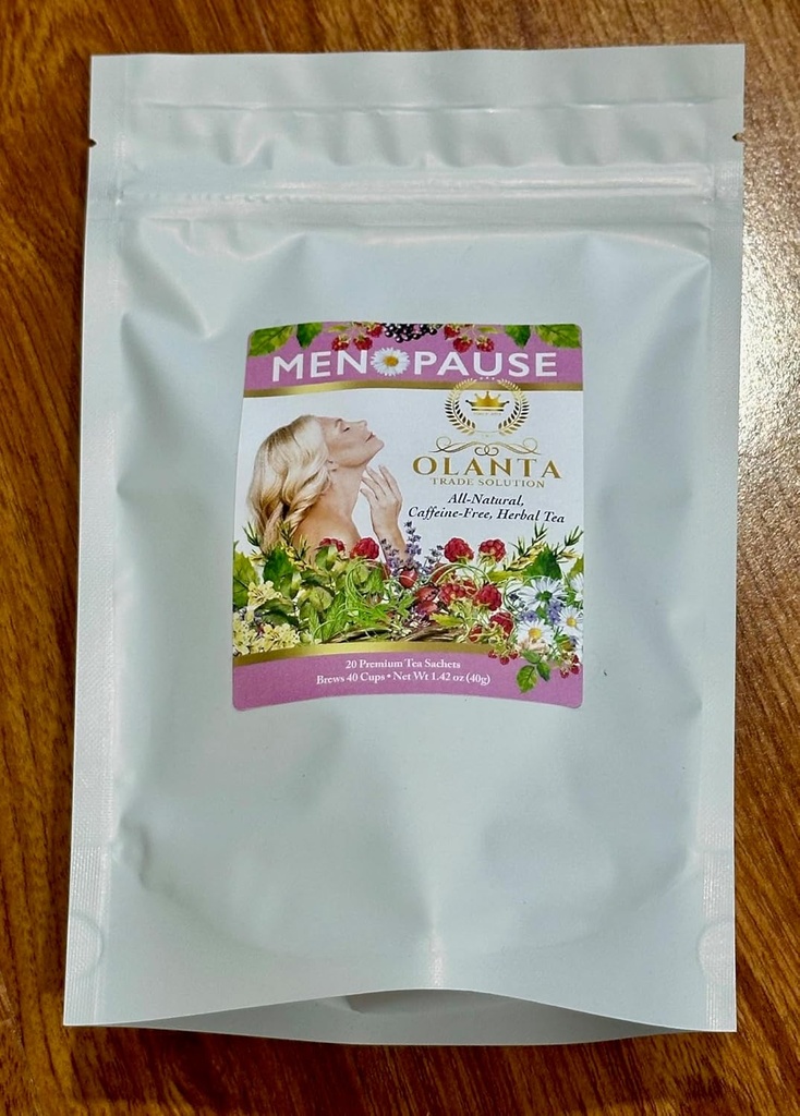 MENOPAUSE TEA - dabīgs atbalsts menopauzes vitamīni sievietēm, menopauze atbalsta uztura bagātinātājs, atbalsts, kad karstā mirgo menopauzes dabas ar Ashwagandha - 20 Premium Tea Sachets