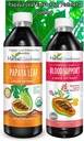 Papaya Leaf ekstrakts Bandle - Gremošanas un asins atbalsts Combo, 2 vienības, 12oz un 16oz NeĢMO - augu labestība