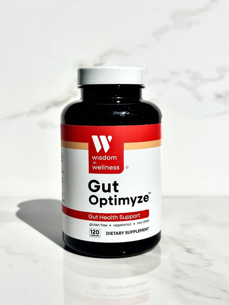 Gut Optimyze - 120 Gremošanas Veselības Kapsulas - Vitamīni & Probiotikas Gut Veselības - Complete vīriešiem un sievietēm - Gremošanas Gut Veselības Tabletes - Veselīgas Gut Probiotikas