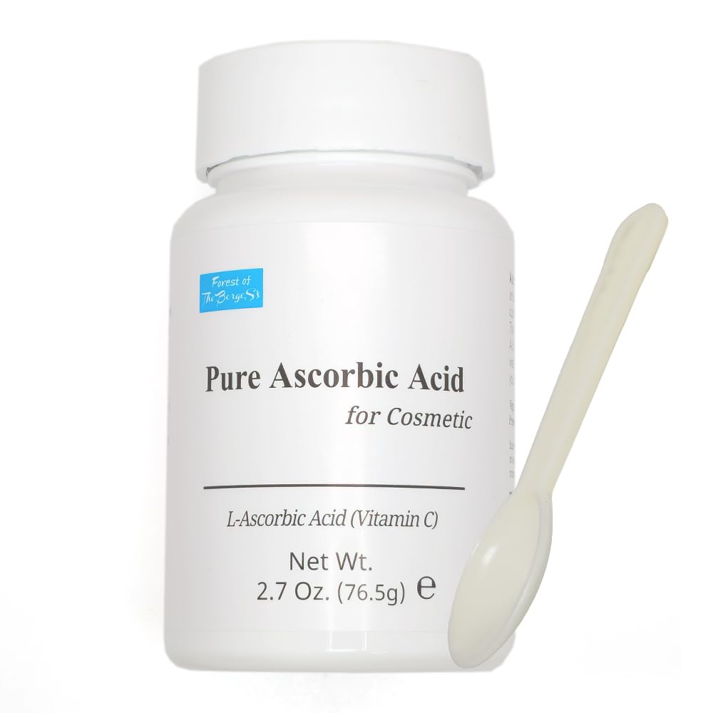 Tīrs Askorbīnskābe Kosmētika, 2.7 oz. 76.5g Pure C vitamīns Pulveris sejai, ādai, lokālai lietošanai, L-askorbīnskābes pulveris, VIT c Pulveris, Mini Spoon Iekļauts.