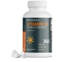 Bronsons D3 vitamīns 10 000iu (250mcg) 1 gads Veselīgu muskuļu funkciju un imūno atbalstu, ne- GMO, 360 tabletes