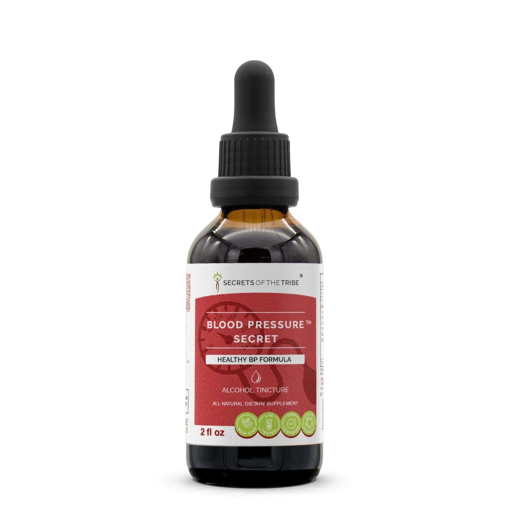 Tribe noslēpumi - Asinsspiediena noslēpums, veselīga cirkulācijas formula, augu papildinājums Blend pilieni Alkohola šķidruma ekstrakts 2 fl oz