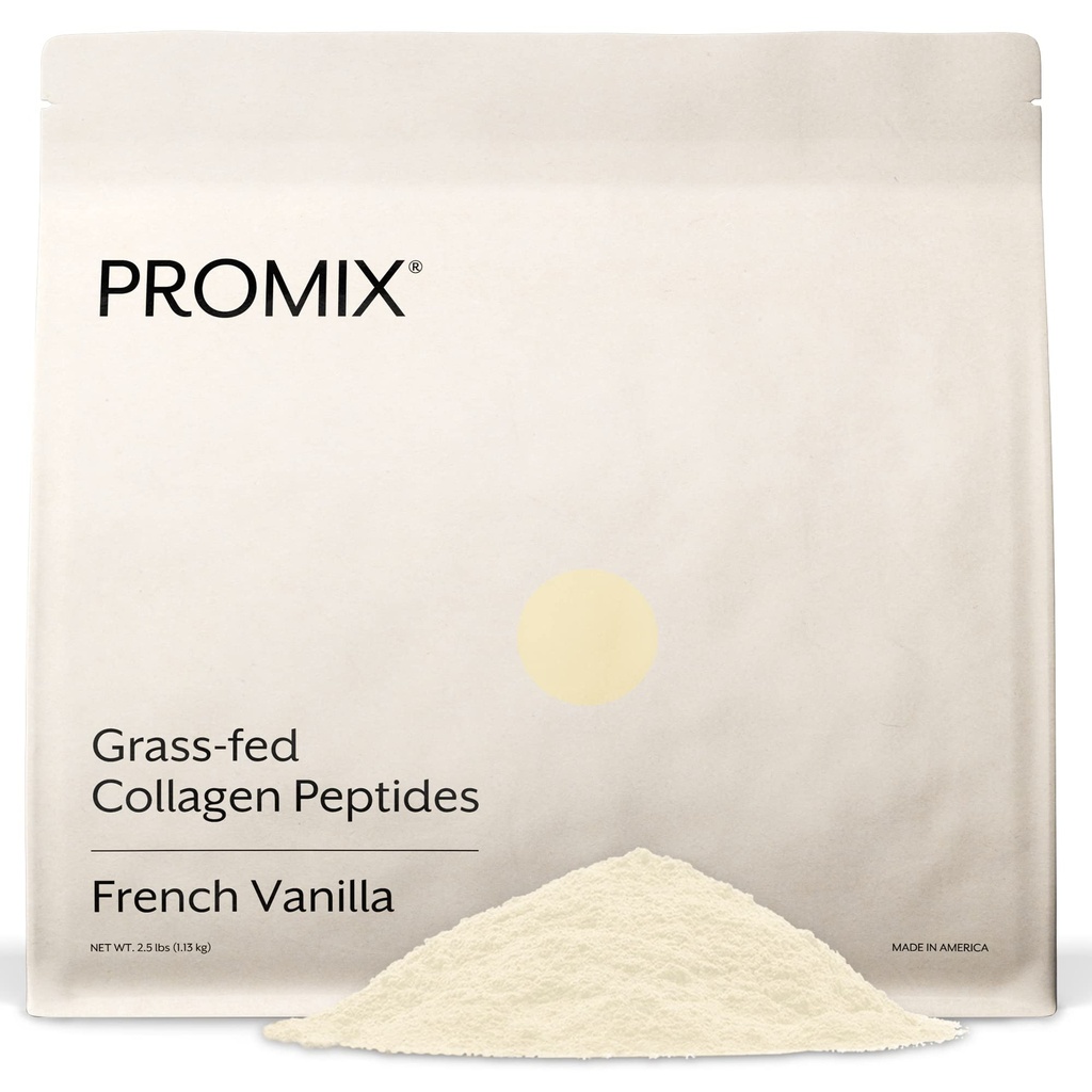 ProMix Nutrition Hidrolizēts kolagēna peptīdu proteīns - 1. un 3. tipa zāles barotnes kolagēns, organiskais kokosriekstu cukurs, Vaniļa - 2.5 Iepakojums no 1