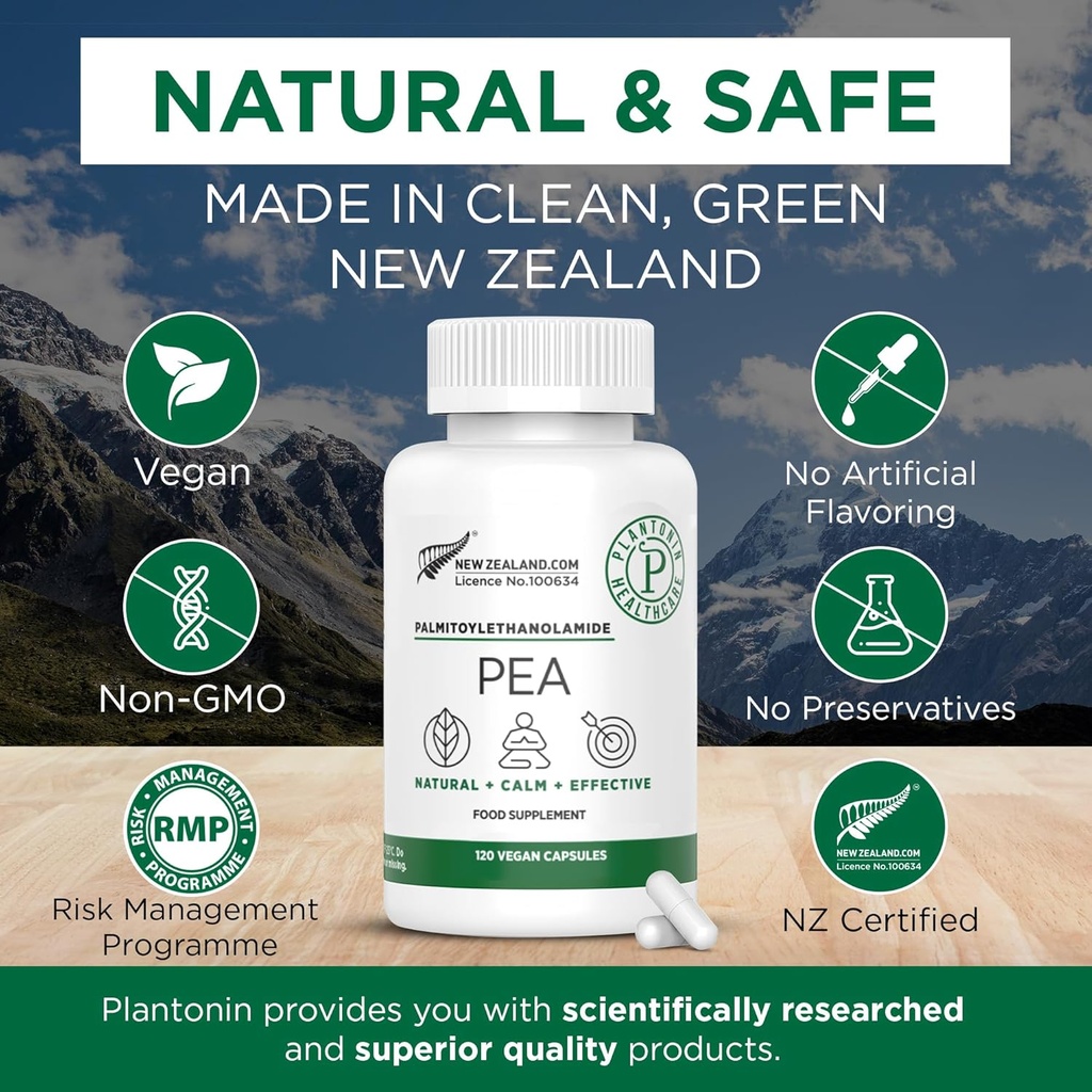 Palmitoiletanolamīds Pea papildinājums 600mg - Mikronizēts Pea papildinājumi 99% - 2 mēneši Supply - Advanced Natural Support for Common Comfort