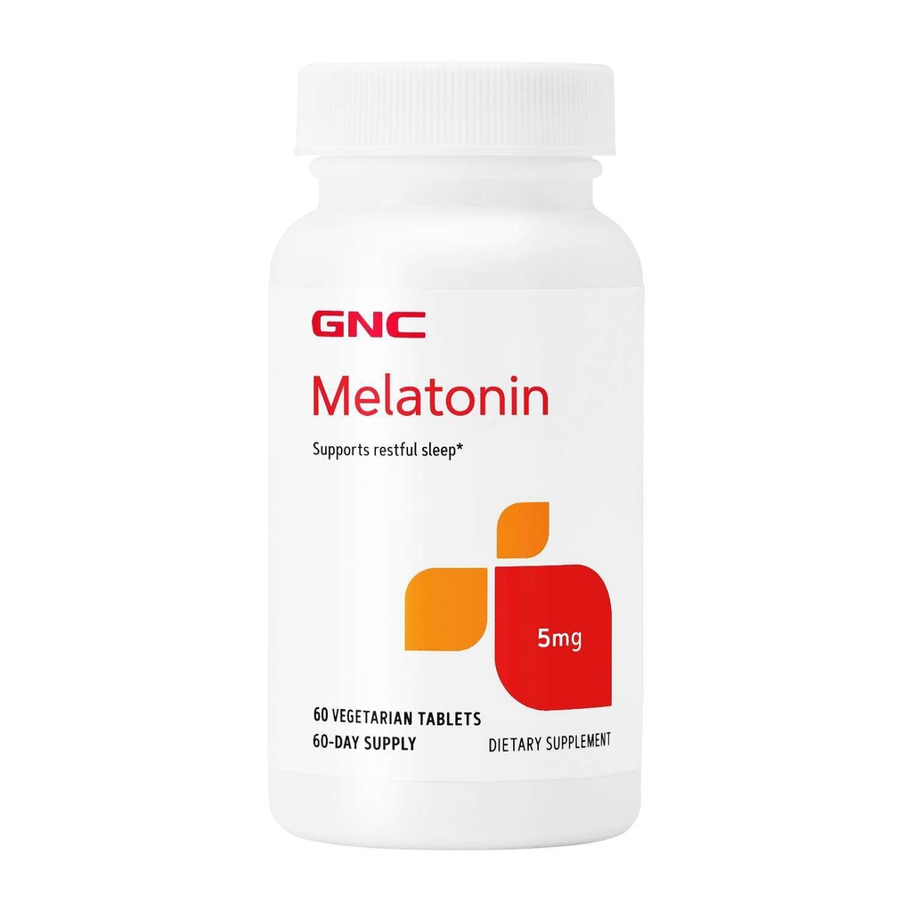 GNC Melatonin 5mg, atbalsta Restful Miega, 60 tabletes