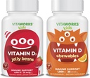 Kids D3 vitamīns 1000 SV Jelly pupiņas + D3 vitamīns 1000 SV košļājamās rotaļlietas