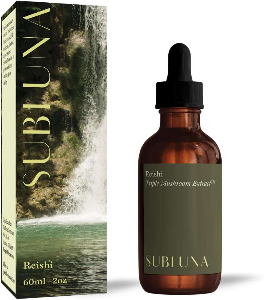 Reishi Mushroom Triple ekstrakts Tincture – Imūnsupport, Stress Relief & Mood Balance Papildinājums – Jaudīgs Adaptogens – Maksimāli šķidruma pilieni Mood & Relaxation