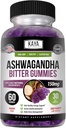 Kaya Dabas Ashwagandha Bitter Gummies - Dabas Stress Relief, Boost Enerģija & Garīgā skaidrība, Non-GMO, Gluten-free, Košļājamās Gumies - 60 grāfs