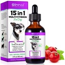 15 in 1 suņiem Multivitamīnu, All-in-one multi-šķidrs Multivitamīnu suņiem, suņiem Vitamīni un Papildinājums ar gremošanas, imunitāte, alerģijas ādas un apvalka atbalsts, Hip & Joint, All Ages, Šķirnes 2 un