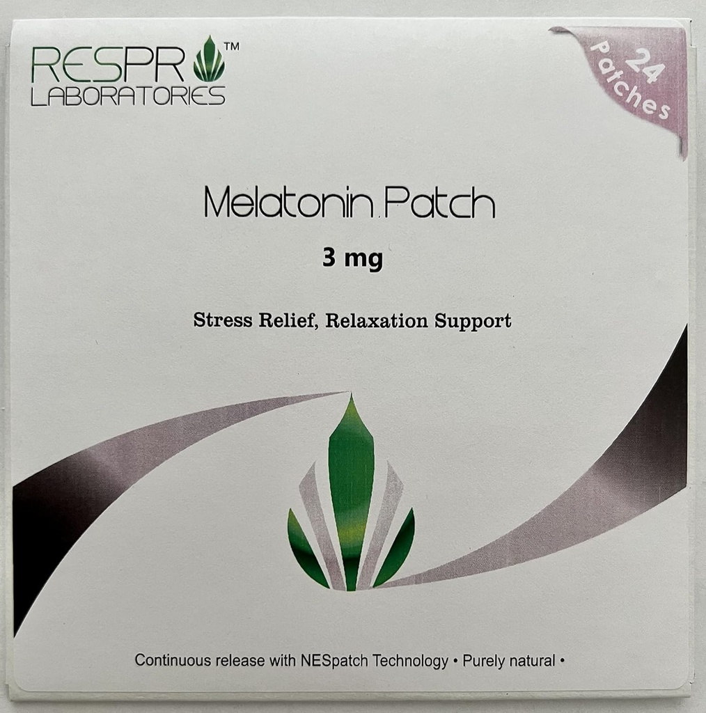 Respro Labs Dabas Melatonīna Patch, 3 mg (par patch) Nepārtraukta Izlaišana - 24 Patches