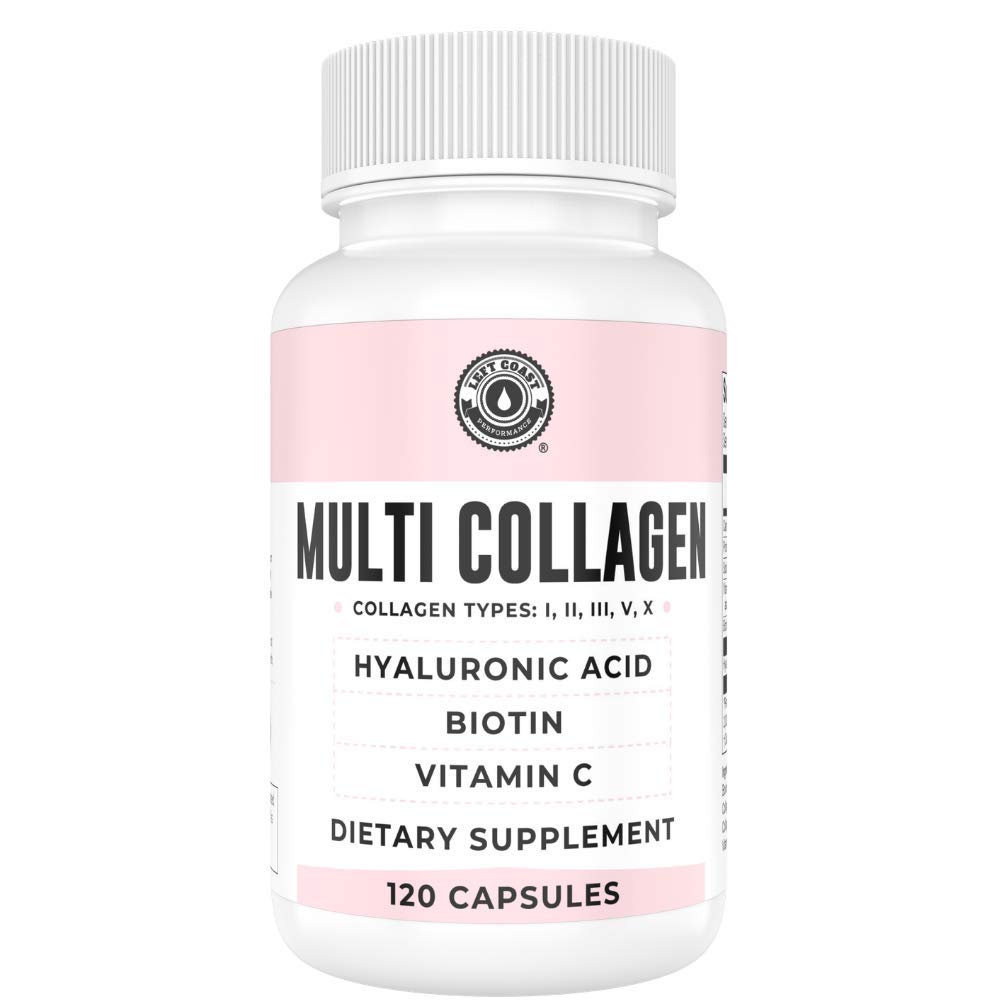 Kolagēna kapsulas ar biotīnu, hialuronskābi, C vitamīnu, hidrolizētām multikolagēna peptīda kapsulām I, II, III, V, X tipam ādas, matu, nagu un locītavu veselības papildināšanai* 120 Skaits