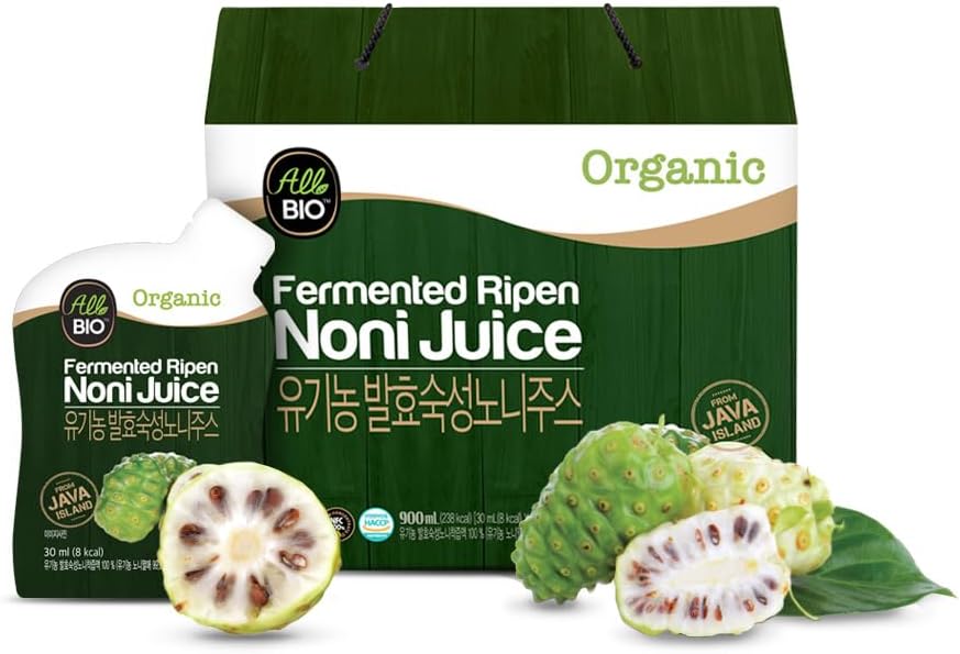 Java Organic NONI sulu ekstrakts - 1 fl oz x 30 Daily Pack - 100% Fermented by ALLBIO