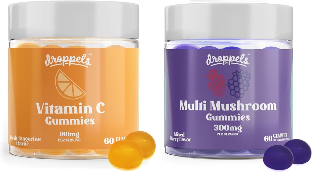 Droppels Multi Sēnes & Vitamīns C Gumies Bundle 