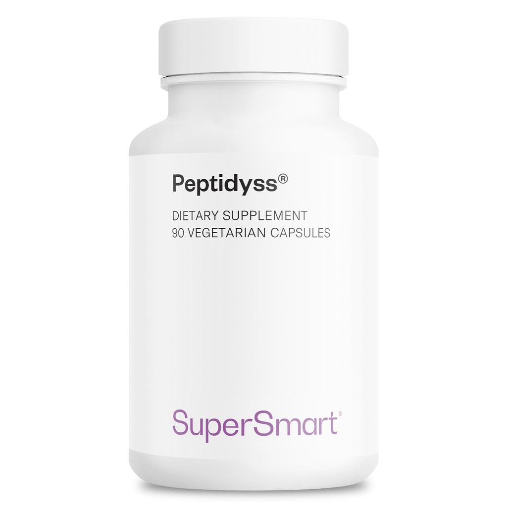 Supersmart - Peptidyss 1200mg dienā (Patented & High Potence) - Zivju proteīns Hidrolizāta Papildinājums - Peptīdi un aminoskābes Complex - Non-GMO & Gluten Free - 90 Veģetārās kapsulas