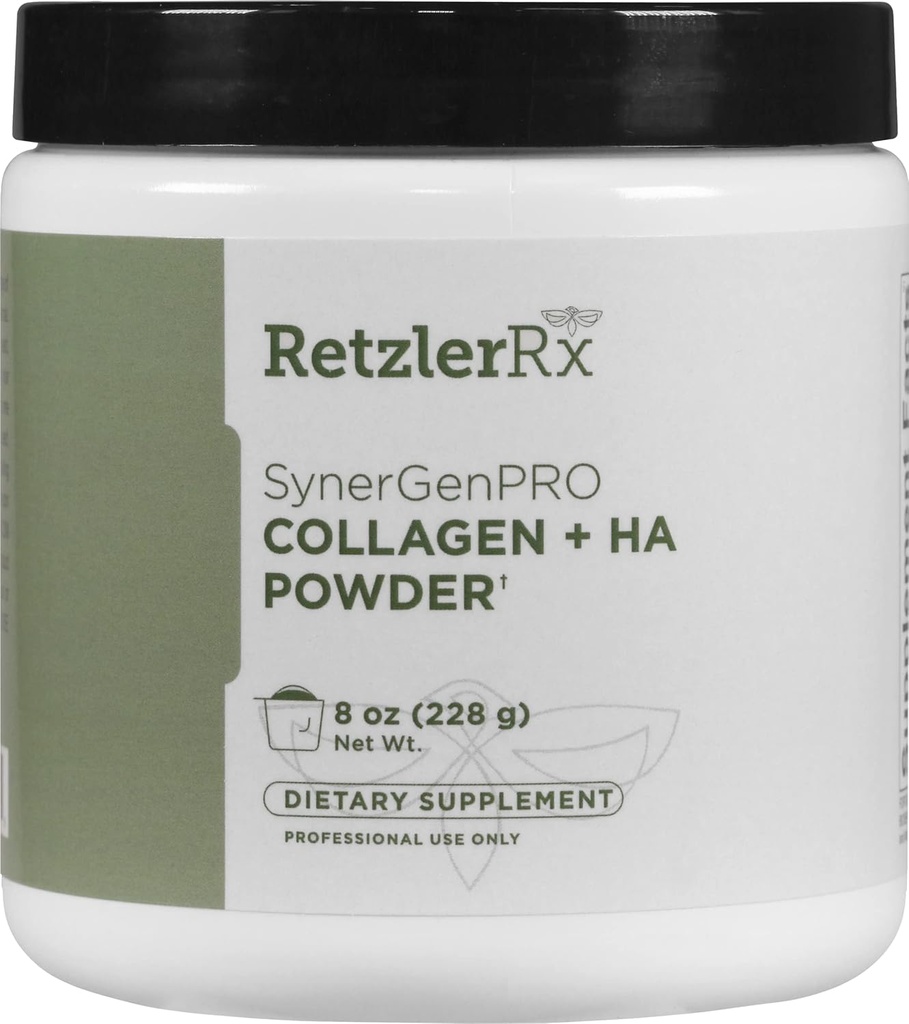 SynergyGenPro Collagen + HA Bulk Powder by Dr. RetzlerRxTM - Uzlabots locītavu, ādas un mobilitātes atbalsts ar Fortigel®, Tendoactive®, Mobile® & TRAACS® Magnija bisglicināts