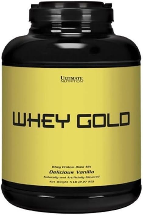 Ultimate Nutrition Whey Gold Protein Pulveris ar 20 Grams olbaltumvielu, sūkalu olbaltumvielu izolāts un aminoskābes muskuļu attīstībai un atjaunošanai, 67 Serves, Vanilla