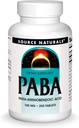 Avots Dabas PABA, para-aminobenzoskābe, 100 mg uztura bagātinātāji - 250 tabletes