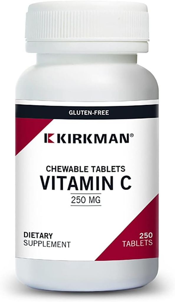 C vitamīns 250 mg košļājamās tabletes ar Stevia-250 Count