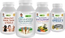 ANDREW LESSMAN 4 Produkts Klients Iecienīti Bundle - 30 Skaitīt katru Cirkulācijas & Vein Support, Veseli mati, āda un nagus, Ultimate acu atbalsts, un maksimāli Essential Omega-3 (Orange)