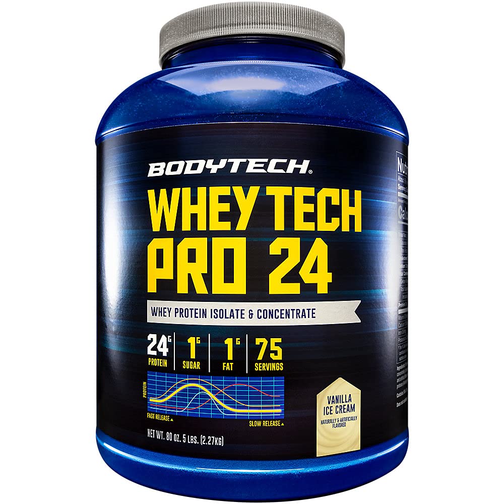 BODYTECH Whey Tech Pro24 Pulveris Vanilla Ice Cream (5 lbs/ 75 apkalpo)