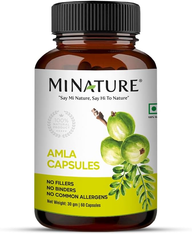 Amla kapsulas (Amla augļu pulveris kapsulas) ar mi Nature 