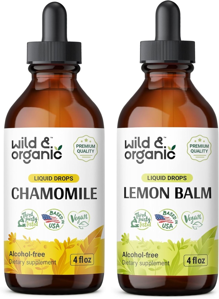 Savvaļas un organiskās kumelītes Tincture 4 fl oz & Citron Balzams Tincture 4 fl oz