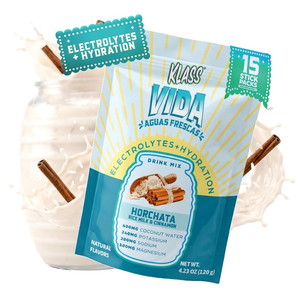 KLASS VIDA Elektrolītu dzēriens Mix – Horchata Agua Flesca Flavor 