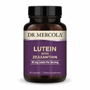 Dr. Mercola Lutein ar Zeaxanthin, 30 Kalpo (30 Kapsulas), 40 mg Lutein Per Servē, Diētiskā papildinājums, Atbalsta Redzes veselības un kognitīvās funkcijas, Ne-GMO