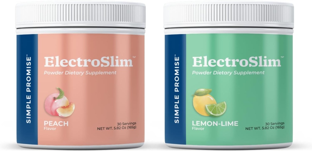 Vienkāršs solījums ElectroSlim Bundle Flavor - citronu un persiku - bez cukura Elektrolītu pulveris Hidrēšanas atbalsts ar essential Electrolytes - Nav cukura formula ikdienas enerģijas bilances