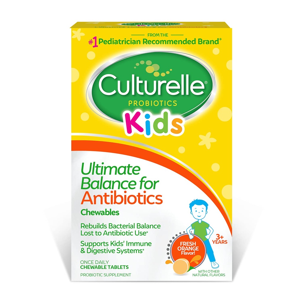 Culturelle Probiotikas Ultimate Balance Probiotikas antibiotikas laikmetu 3+,20 grāfs,oranžs, probiotika bērniem palīdz atjaunot labas baktērijas Pazuduši Antibiotiku lietošanas laikā & atbalsta veselīgu imūno sistēmu