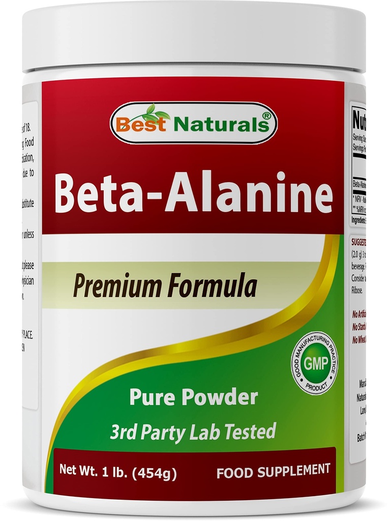 Labākais dabas Beta alanīns Tīrs pulveris 1 mārciņa (1 LB (1. iepakojums))