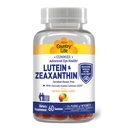 Country Life Lutein Gummies with Lutemax 2020, 60 Ct, Chewable Natural Acu atbalsta papildinājums, Marigold Lutein, Zeaxanthin, Eye Health & Macular Support, Non-GMO, Natural Fruit Pectin, Vegan