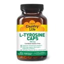 Country Life L-Tyrosine 500mg ar vitamīnu B6 Papildinājums - Sertificēts lipeklis-free, Veģetārs, Kosher, Palielina Focus & Enerģija, Atbalsta Smadzeņu veselība, Uzlabo garīgo skaidrību, Non-GMO - 100 Kapsulas
